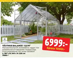 Jem&Fix VÄXTHUS BALANCE - 8,8 M² erbjuda