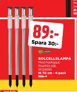 Jem&Fix SOLCELLSLAMPA erbjuda