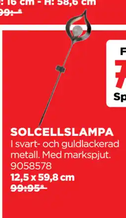 Jem&Fix SOLCELLSLAMPA erbjuda