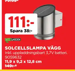 Jem&Fix SOLCELLSLAMPA VÄGG erbjuda