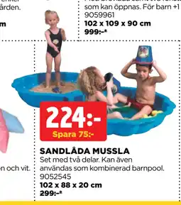 Jem&Fix SANDLÅDA MUSSLA erbjuda