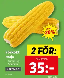 Lidl Förkokt majs erbjuda