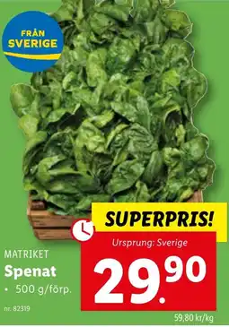 Lidl Spenat erbjuda