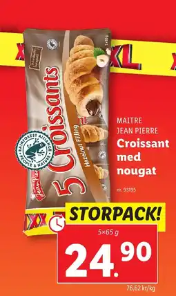 Lidl MAITRE JEAN PIERRE Croissant med nougat erbjuda