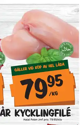 Bazaar Food market KYCKLINGFILÉ erbjuda