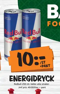 Bazaar Food market ENERGIDRYCK erbjuda