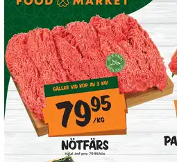 Bazaar Food market NÖTFÄRS erbjuda