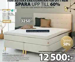 JYSK GOLD C75 KONTINENTALSÄNG MEMORY SAND-91 erbjuda