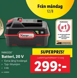 Batteri, 20 V