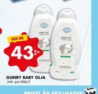 ÖoB Gunry babyolja erbjuda