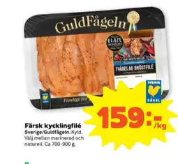 Stora Coop Guldfågeln kycklingbröstfilé erbjuda