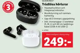 Lidl SILVERCREST® Trådlösa hörlurar erbjuda
