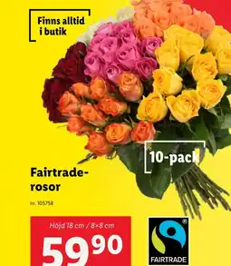 Lidl Fairtrade- rosor erbjuda