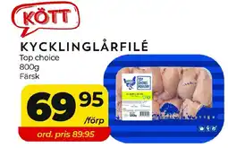 Matrix Butikerna KYCKLINGLÅRFILÉ Top choice 800g Färsk erbjuda