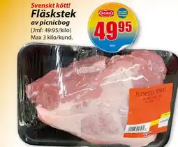Extra Mjällby Stormarknad Svenskt kött! Fläskstek erbjuda