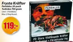 Frysta Kräftor Pandalus 20-pack Turkiska 700 gram