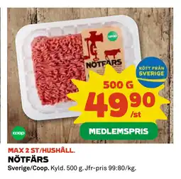 Coop Daglivs NÖTFÄRS erbjuda