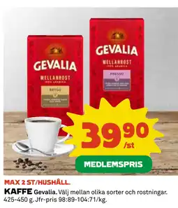 Coop Daglivs KAFFE erbjuda