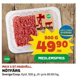 Coop NÖTFÄRS erbjuda