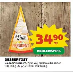 Coop DESSERTOST erbjuda