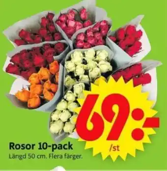 ICA Supermarket Rosor 10-pack erbjuda