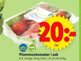 ICA Supermarket Plommontomater i ask erbjuda