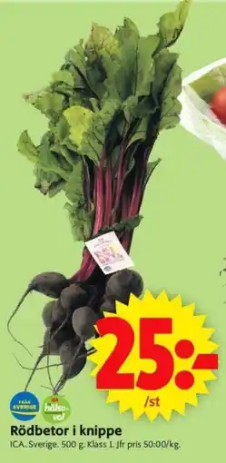 ICA Supermarket Rödbetor i knippe erbjuda