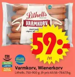 ICA Supermarket Varmkorv, Wienerkorv erbjuda