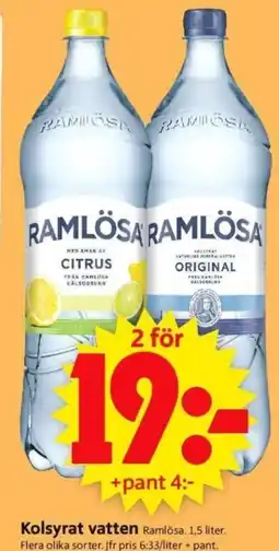 ICA Supermarket Kolsyrat vatten erbjuda