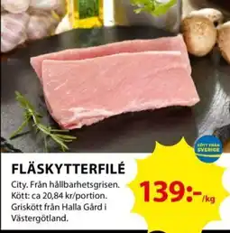 ICA Supermarket FLÄSKYTTERFILÉ erbjuda