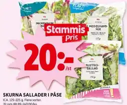 ICA Supermarket SKURNA SALLADER I PÅSE erbjuda