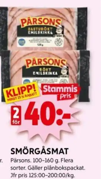 ICA Supermarket SMÖRGÅSMAT erbjuda