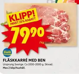 ICA Supermarket FLÄSKKARRÉ MED BEN erbjuda