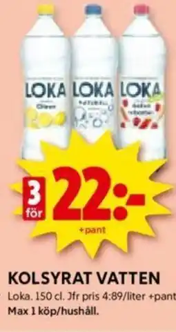 ICA Supermarket KOLSYRAT VATTEN erbjuda