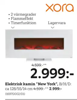 XXXLutz Elektrisk kamin New York erbjuda