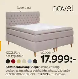 XXXLutz Kontinentalsäng Aspö erbjuda