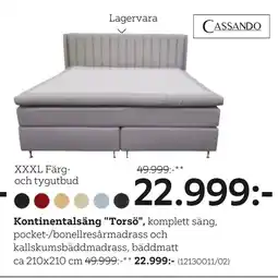 XXXLutz Kontinentalsäng Torsö erbjuda