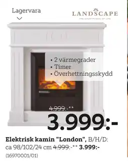 XXXLutz Elektrisk kamin London erbjuda