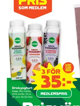 Stora Coop Drickyoghurt erbjuda