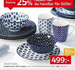 XXXLutz Komplett servis Alva, 16 delar erbjuda