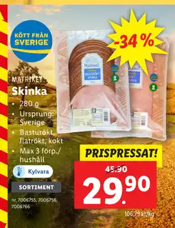 Lidl Skinka erbjuda