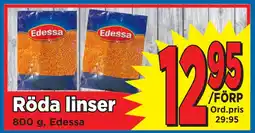 Supergrossen Röda linser erbjuda