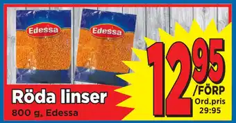 Supergrossen Röda linser erbjuda