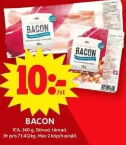 ICA Maxi BACON erbjuda