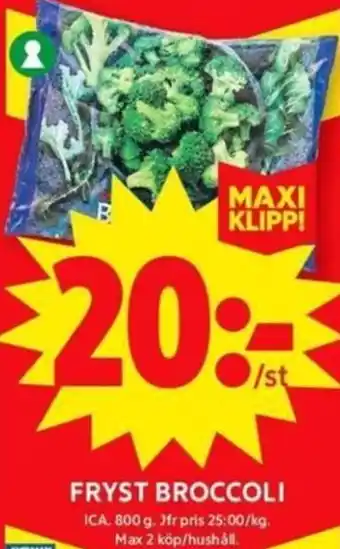 ICA Maxi FRYST BROCCOLI erbjuda