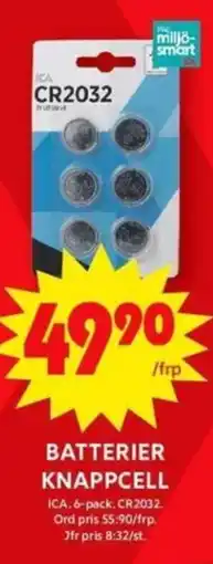 ICA Maxi BATTERIER KNAPPCELL erbjuda
