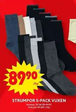 ICA Maxi STRUMPOR 5-PACK VUXEN erbjuda