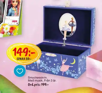 Leklust Smyckesskrin. Med musik. Från 3 år erbjuda