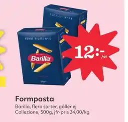 Hemköp Barilla pasta sorterad erbjuda