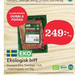 Hemköp Garant lövbiff erbjuda